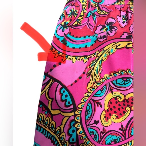 Lilly Pulitzer Anamaria Silk Skirt Azalea Pink Follow The Pink Road S - Picture 4 of 8
